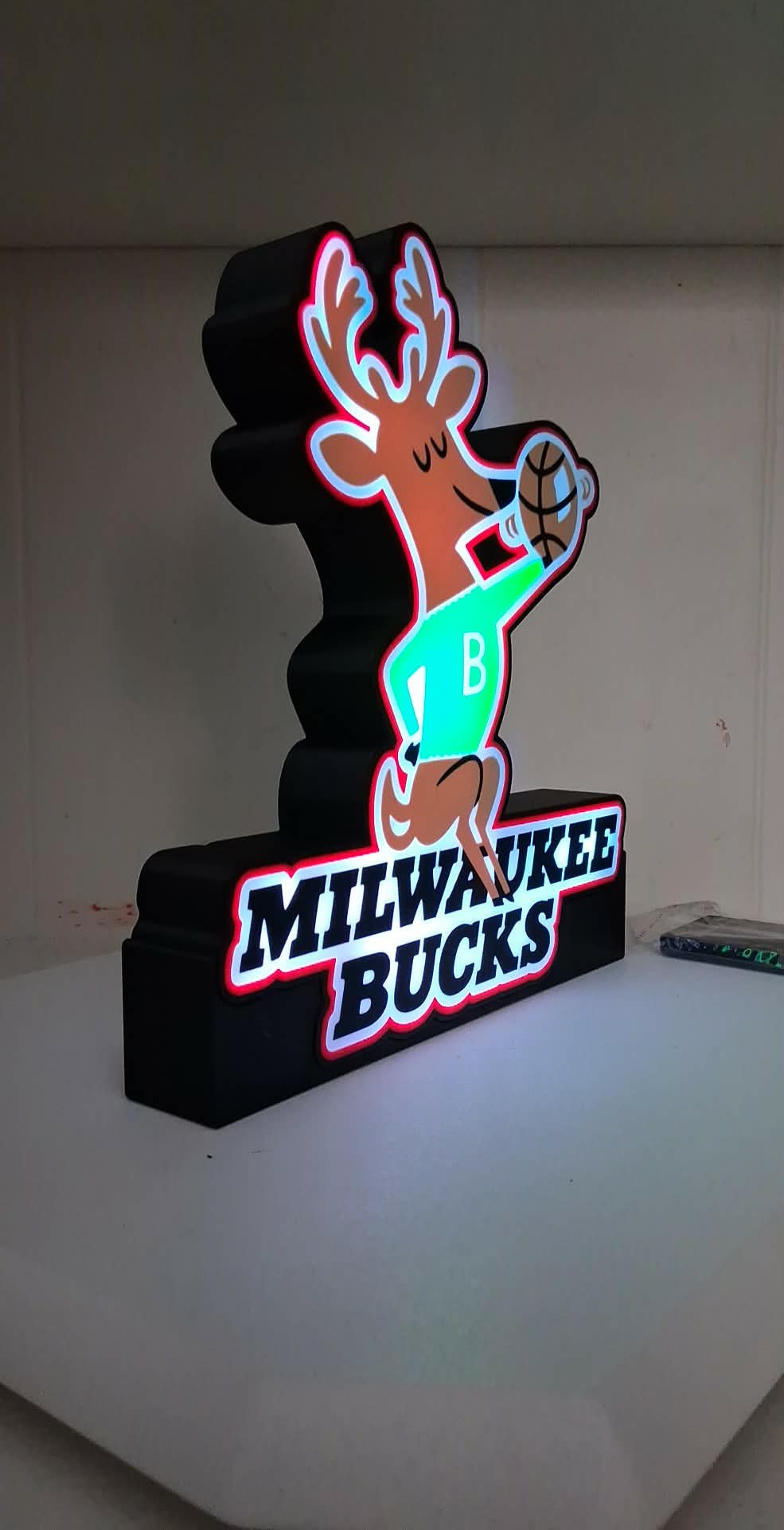 Bucks Retro LED light box – custom 3D printed – Lit Layer Creations